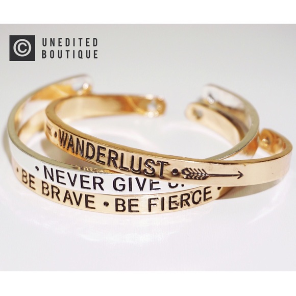 🆑 Never Give Up Inspiration Bangle - Picture 4 of 4